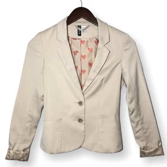 H&M Jackets & Blazers - Divided H&M Cream Tan Blazer Size 2